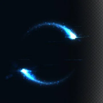 Magic frame consist of glowing particles on transparent Stock Illustration