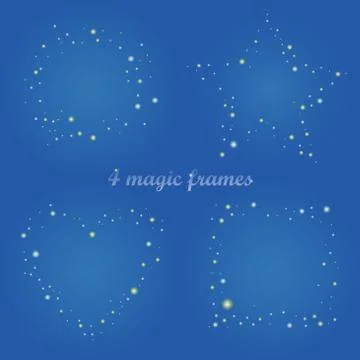 Magic frame for design, design elements with glint Stock Illustration