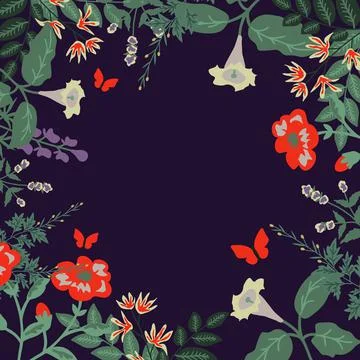 Magic garden background Stock Illustration