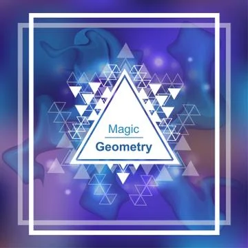 Magic geometry background with triangle Stock Illustration