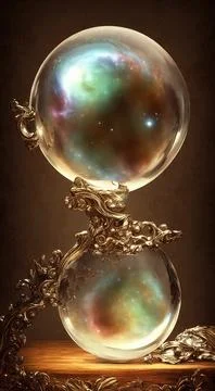 Magic glass ball Illustrazione stock