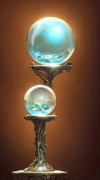 Magic glass ball Illustrazione stock