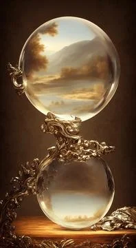 Magic glass ball Illustrazione stock