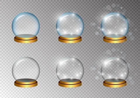Magic glass ball set in two color. Stock Illustration