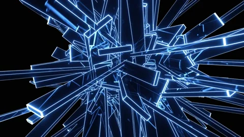 Magic Glass Blue 4K Stock Footage 154103194