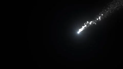 Magic glitter sparkle trail animation isolated on black background Stock-Footage 339538795