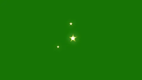 Magic Glitter Star Twinkle Animation on Green Screen 4K Loop Video stock 335838423
