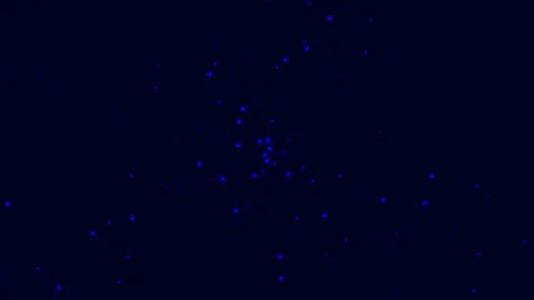 Magic glowing blue particles falling against dark abstract background Stock Footage 340377997