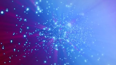 Magic glowing starburst explosion with blue and pink light rays Stock Illustration