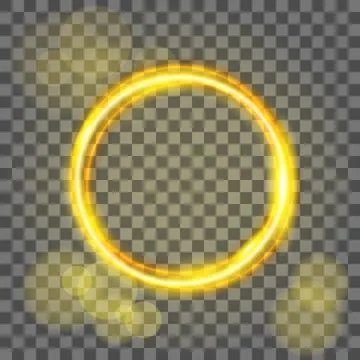 Magic Gold Circle Flare Special Effect Stock Illustration