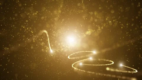 Magic gold colored glowing light streaks loop animation 스톡 동영상 346886049