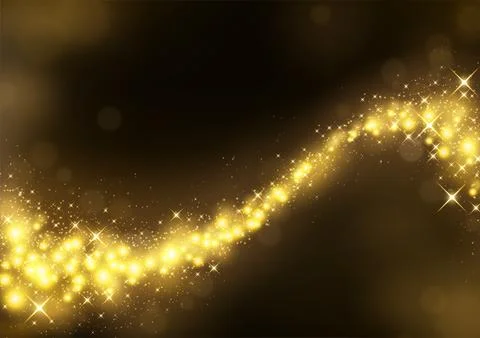Magic Gold Glitter Background, Vector Illustration Stock Illustration