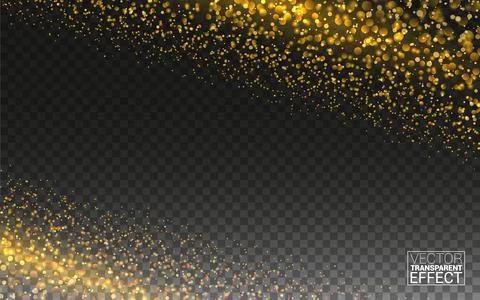 Magic Gold Glitter Wave Abstract Background. Gold Glittering Star Dust Trail  Stock Illustration