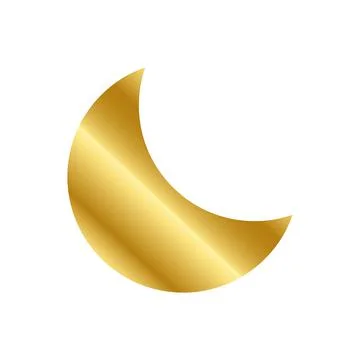 Magic gold moon. Graphic elements for astrology. Golden moon icon illustration  Stock Illustration