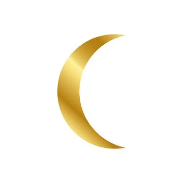 Magic gold moon. Graphic elements for astrology. Golden moon icon illustration  Stock Illustration