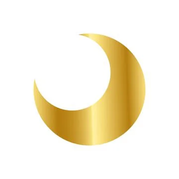 Magic gold moon. Graphic elements for astrology. Golden moon icon illustration  Stock Illustration