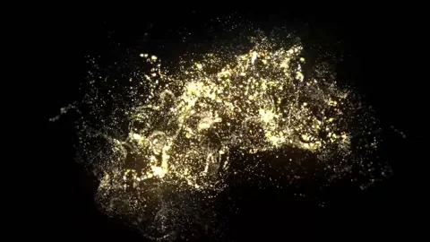 Magic gold particles Stock Footage 229334323