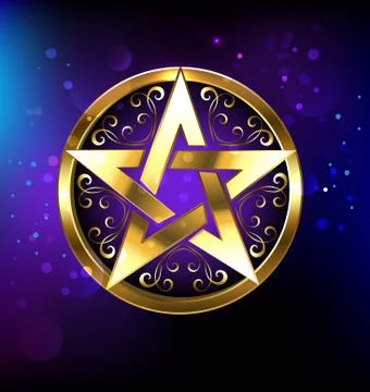 Magic gold star Stock Illustration