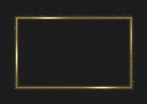 Magic golden frame Stock Illustration