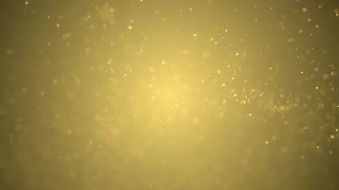 Magic golden light particles looped animation background Stock Footage 337854170