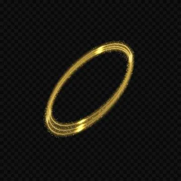 Magic golden sparkles effect Illustrazione stock