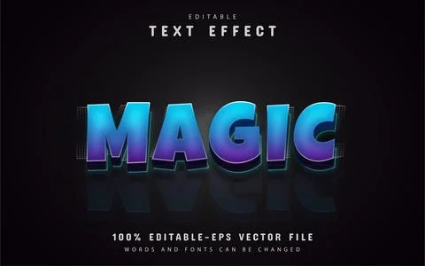 Magic gradient text effects Stock Illustration
