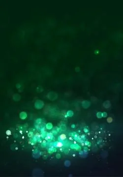 Magic green background with bokeh. Stock Photos