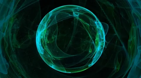 Magic green orb particles rotation motion background Stock Footage 62935663