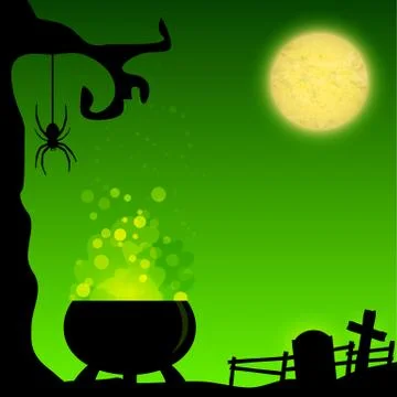 Magic halloween background Stock Illustration