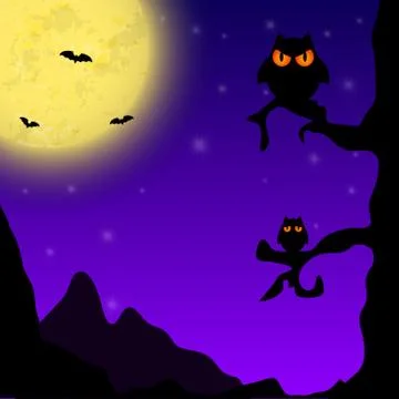 Magic halloween background Stock Illustration