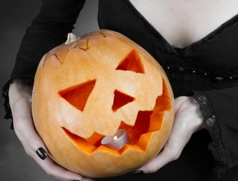 Magic Halloween pumpkin Stock Photos