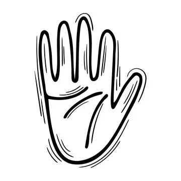 Magic hand. Mystical element. Astrology. Palmistry. Hand drawn magical vint.. Stock Illustration