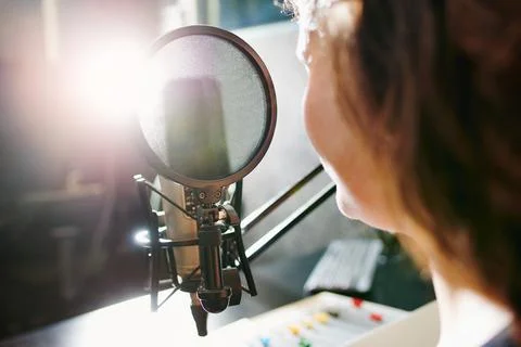 The magic happens behind the mic Stock Photos