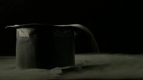 Magic hat and wand in smoke Stock Footage 22664647