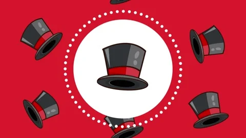 Magic hat animation concept. Stock Footage 168311361
