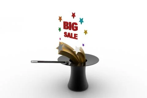 Magic Hat with big sale Free Stock Illustration