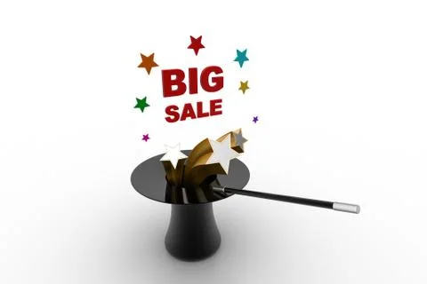 Magic Hat with big sale Free Stock Illustration