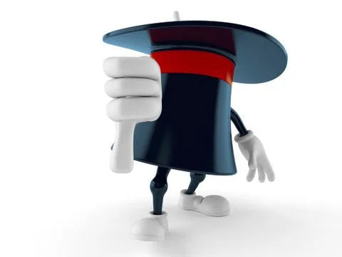Magic hat character with thumbs down gesture Stock-Illustration
