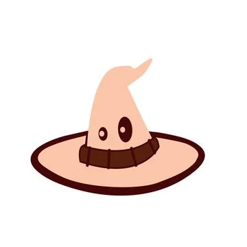 Magic hat with eyes on a white isolated background. Vector iilustration Stock Illustration