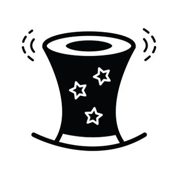 Magic hat icon  black color Stock Illustration
