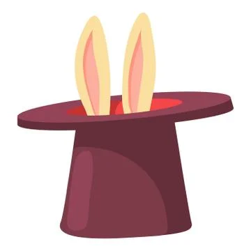 Magic hat icon, cartoon style Stock Illustration