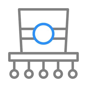 Magic hat icon. Concept of performance, entertainment, and illusion. Stock Illustration