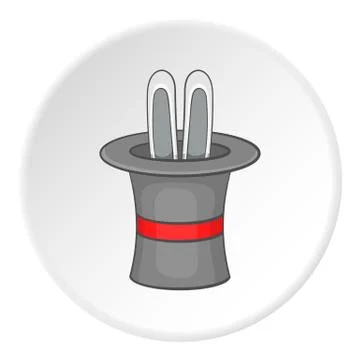 Magic hat icon, flat style Stock Illustration