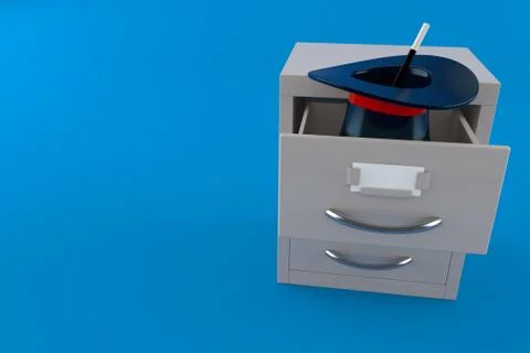 Magic hat inside archive Stock Illustration