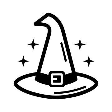 Magic Hat logo or modern line icon. Vector line art and icon design with bo.. Stockillustratie