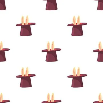 Magic hat pattern seamless vector Stock Illustration