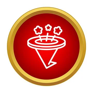 Magic hat producing stars simple icon concept Stock Illustration