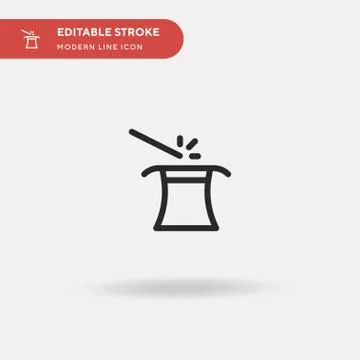 Magic Hat Simple vector icon. Illustration symbol design template for web mob Stock Illustration