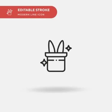 Magic Hat Simple vector icon. Illustration symbol design template for web mob Stock Illustration