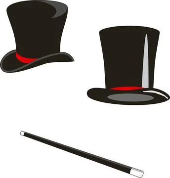 Magic hats and cane Vector illustration: magic hats and cane Copyright: xZ... Stock Photos